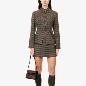 Stylish Georgiou Vintage Blazer and Skirt Set